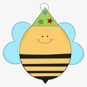 Banner Royalty Free Download Birthday - Bee With Party Hat