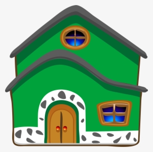 Casa Cartoon Png - Green House Clipart