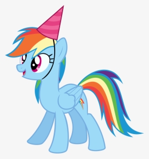 Little Pony Birthday Clipart - Mlp Happy Birthday Rainbow Dash
