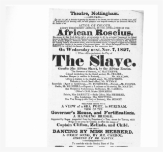 African Roscius Playbill 3 Upper - Poster