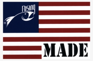 Rising Us Flag Sticker - Made In Canada Throw Blanket