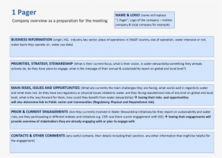 One Pager Wraf - Water