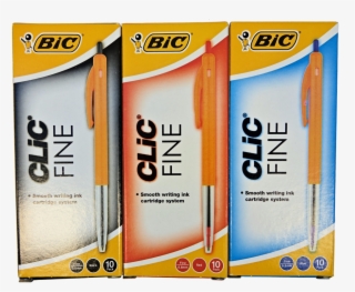 Bic Clic Fine Ballpoint Pen , Box - Bic: Clic Fine Tip Ballpoint Pens - Red (box Of 10)