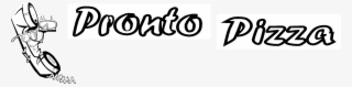 Pronto Pizza Logo Black And White - Calligraphy