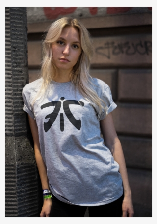 Fnatic Ess Logo Tee, Light Grey - Fnatic