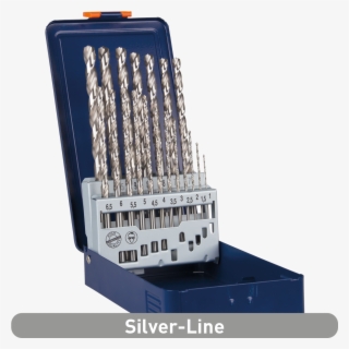 Hss G Drill Bit Set, Long, Silver Line, In Cassette