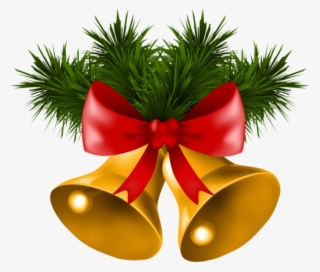 Free Png Christmas Bells With Pine Branches Png Png - Christmas Bells Png Hd