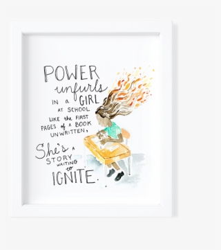 Power Unfurls In A Girl At School - Illustration