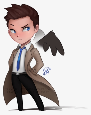 Picture Black And White Library Castiel Transparent - Castiel