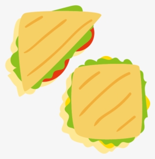 Panini Hamburger Club Sandwich Submarine Sandwich Fast - Sandwich Vector Top View