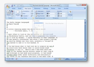 [word2007 Page Setup Ribbon] - Home Page