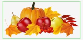 Astonishing Autumn Pumpkin And Fruits Png Clipart Image - Autumn Clipart Png