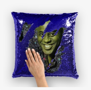 Ainsley Harriott As Shrek ﻿sequin Cushion Cover - Pillow