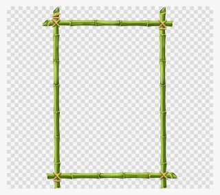 Bamboo Border Png Clipart Bamboo Borders And Frames - Silhouette Girl Standing Side