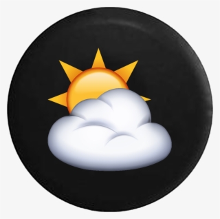 Text Emoji Sun Cloud - Emoji