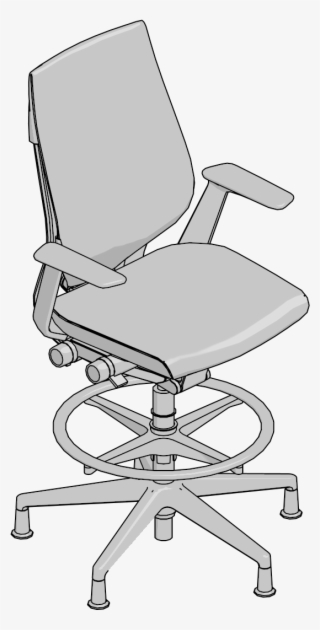 Stool,wrapped Bk,adj Seat D,fixed Arms,lumbar, - Office Chair
