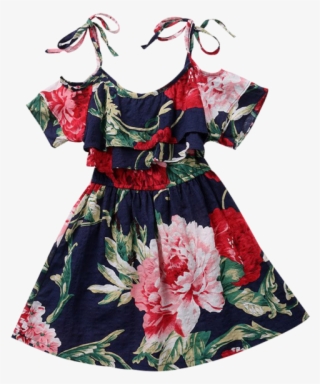 Paige Open Shoulder Floral Dress - Off Shoulder Dress For Kid