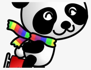 Porcupine Clipart Kawaii - Ice Skating Panda Bears