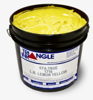 Triangle Sta-true Low Bleed 1716 Lemon Yellow Plastisol - Matte Black Screen Printing Ink