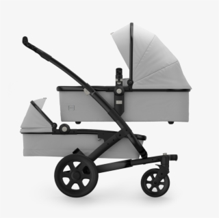 Joolz-geo² Twin Cot Bassinet Silver Ch Black W Black