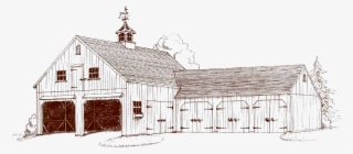 22'x36' Country Barn Shown With Attached 3 Bay Carriage - House