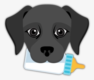 Black Labrador Emoji - Black Labrador Black Dog Emoji