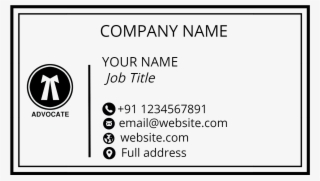 Advocate Business Card - Visiting Card Design For Advocates