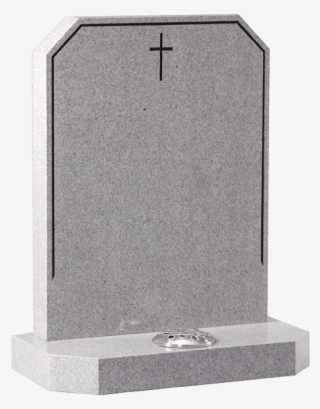 Cross & Pin Line Headstone - Memorial