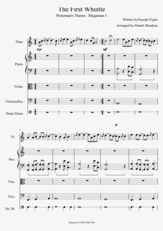 Protoman's Theme Sheet Music For Flute, Piano, Strings - Protoman Theme Flute