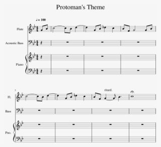 Protoman's Theme Sheet Music For Flute, Piano, Bass - Something Just Like This Viola Sheet Music