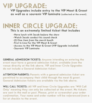 Purchase General Admission Tickets