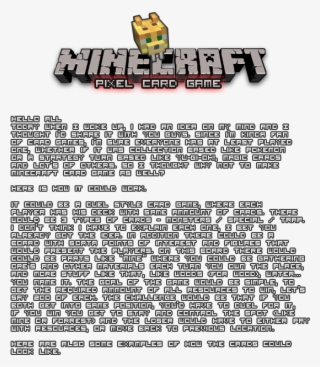 Minecraft Pixel Card Game - Minecraft