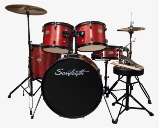 Crimson Red Sparkle - Rise By Sawtooth Full-size Student Drum Set With Hardware