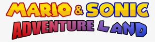 The Logo For Mario & Sonic Adventure Land - Mario And Sonic Logo