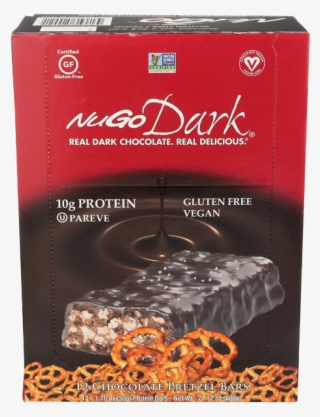 Nugo Nugo Bar Dark Chocolate Pretzel Box 12 - Nugo Nutrition - Dark Chocolate Bar Chocolate Coconut