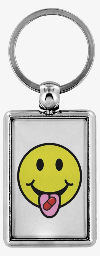 Red Pill Smiley Keychain - Keychain
