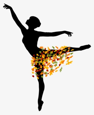 Ballerina In Leaves - Silhouette Of A Person Dancing