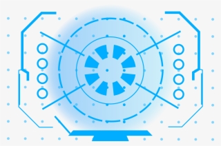 التكنولوجيا الحدود الأزرق الدائرة Png And Vector Image