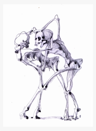 Dancing Skeletons Png Clipart Black And White Download - Skeletons Dancing Tango
