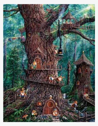 Forest Gnomes - Forest Gnomes - 1000 Large Piece Jigsaw Puzzle