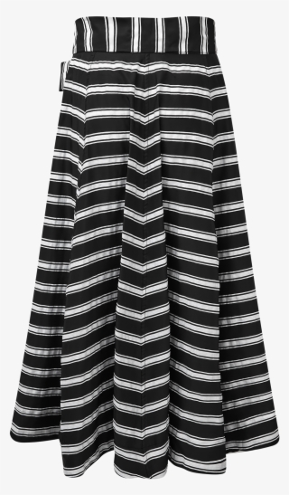 Black Striped Beach Skirt