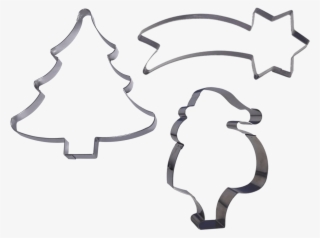 Cake Pans - Stainless Steel Cookie Cutter Santa Claus 8 X 6" /