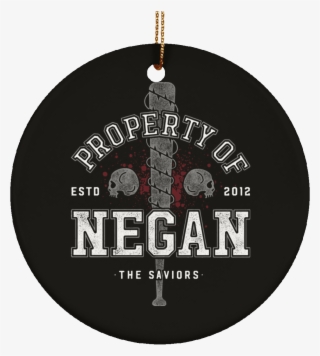 Property Of Negan Christmas Ornaments - Jeffrey Dean Morgan 2017