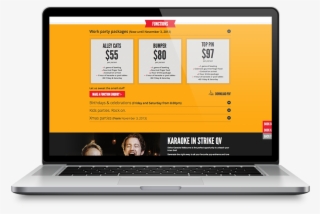 Strike Bowling Website Design