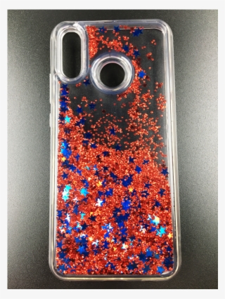Θηκη Huawei P20 Lite Silicon Case Water Glitter Red - Huawei P20 Lite Θηκεσ