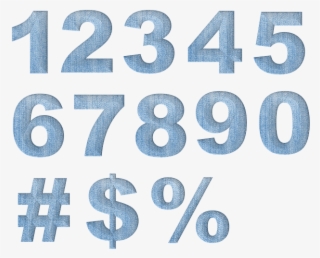 Fabric, 3d, Numbers, Denim, Pale Blue, Texture, Surface - Block Numbers 1 31