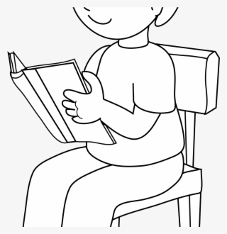 Child Sitting On Chair Clipart - Boy Sitting On The Chair Coloring