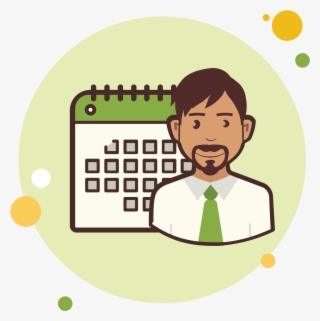 Man With A Calendar Icon - Icon