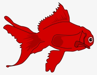 File - Poisson-rouge - Svg - Cartoon Red Fish Png