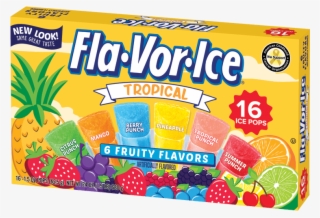 5oz Tropical Freezer Pops - Fla-vor-ice Freeze Pops, 6 Assorted Flavors 45 X 5.5